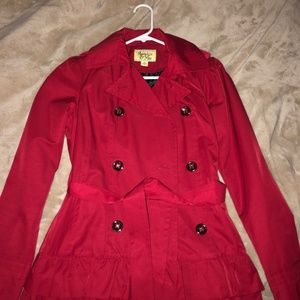 Women's Red Trench Coat